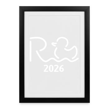 Rente 2026 - Retraite - Rente - Affiche encadrée (27 × 37 cm) - noir - Devant