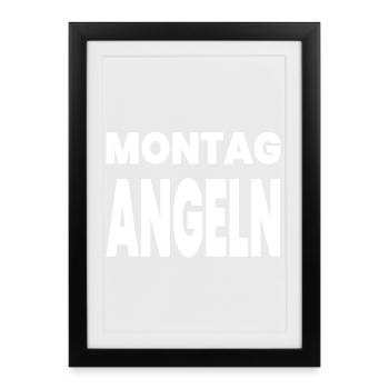 Angling - Framed poster (27 × 37 cm) - black - Front