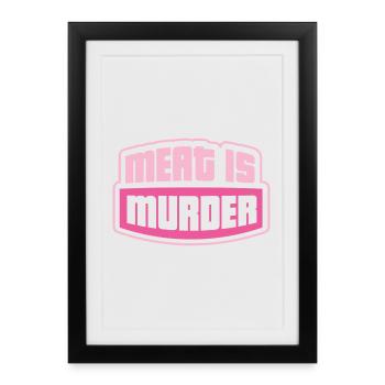 vegan statement - Framed poster (27 × 37 cm) - black - Front