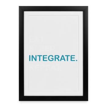 Integrate Repeat HPLC Performance Chromatography - Framed poster (27 × 37 cm) - black - Front