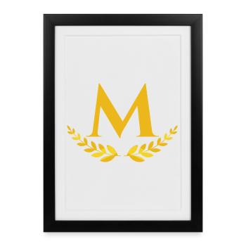 m - Affiche encadrée (27 × 37 cm) - noir - Devant