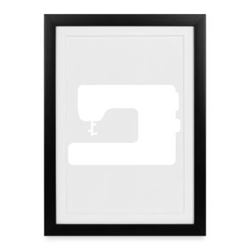 sewing machine - Framed poster (27 × 37 cm) - black - Front