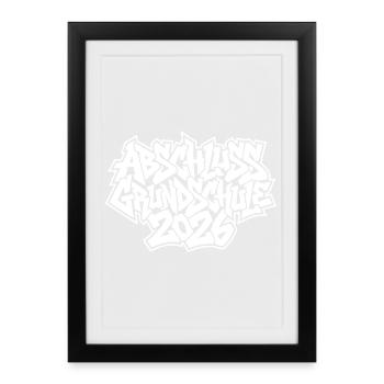 Elementary School Graduation 2026 Graffiti - Framed poster (27 × 37 cm) - black - Front