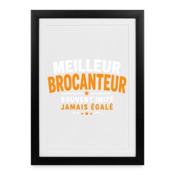 Meilleur Brocanteur Vintage Jamais - Affiche encadrée (27 × 37 cm) - noir - Devant