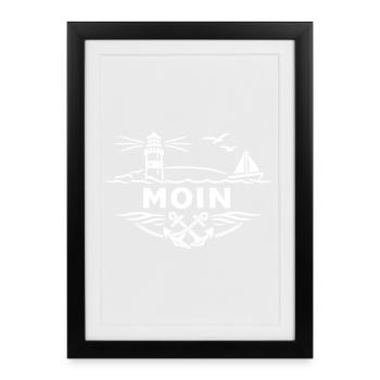 Moin Anker Logo - Affiche encadrée (27 × 37 cm) - noir - Devant