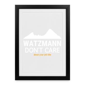 Titre de poste Watzmann Don’t Trust - Affiche encadrée (27 × 37 cm) - noir - Devant