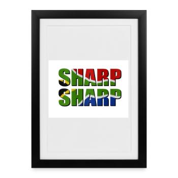 Sharp sharp  - Framed poster (27 × 37 cm) - black - Front