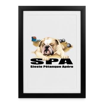 SPA Snooze aperitif bowls - Framed poster (27 × 37 cm) - black - Front