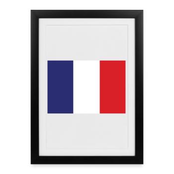 France flag - Framed poster (27 × 37 cm) - black - Front
