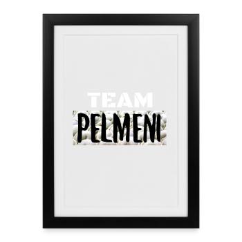 Team Pelmeni Team Team JGA cadeau - Affiche encadrée (27 × 37 cm) - noir - Devant