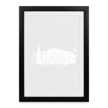 Ratingen Design - Framed poster (27 × 37 cm) - black - Front