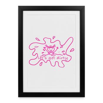 Piste de boue - Affiche encadrée (27 × 37 cm) - noir - Devant