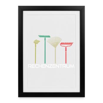 Data center funny for gardeners and computer scientists - Framed poster (27 × 37 cm) - black - Front