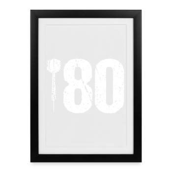 DART DARTS 180 ONEHUNDREDANDEIGHTY DARTS PLAYER - Framed poster (27 × 37 cm) - black - Front