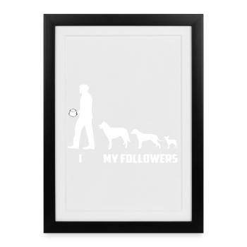 Dog Followers - Framed poster (27 × 37 cm) - black - Front