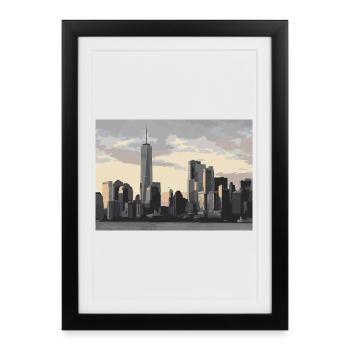 new york city skyline - Framed poster (27 × 37 cm) - black - Front