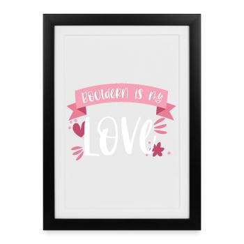 Escalade de bloc Montagnes Escalade Boulderin Cadeau - Affiche encadrée (27 × 37 cm) - noir - Devant