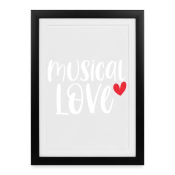 Musical Love Theater Drama Broadway Gift - Framed poster (27 × 37 cm) - black - Front