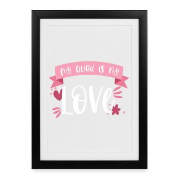 Mon quad est mon amour - Motorsport Gift - Affiche encadrée (27 × 37 cm) - noir - Devant