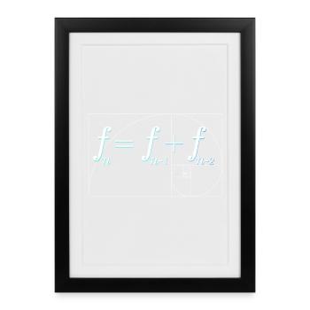 Fibonacci sequence - Framed poster (27 × 37 cm) - black - Front