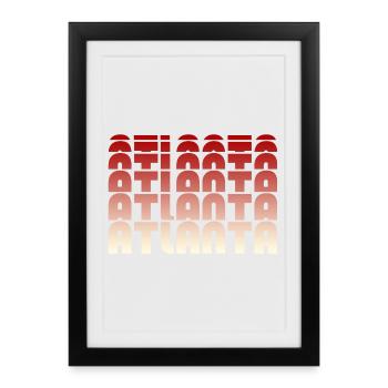Atlanta Gradient Pattern - Framed poster (27 × 37 cm) - black - Front