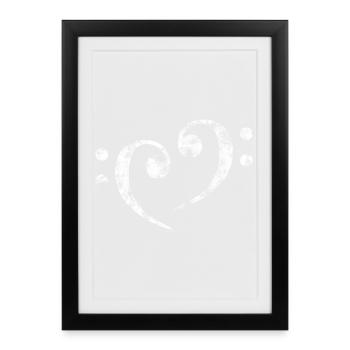 Bass Clef - Framed poster (27 × 37 cm) - black - Front