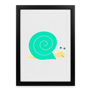 escargot - Affiche encadrée (27 × 37 cm) - noir - Devant