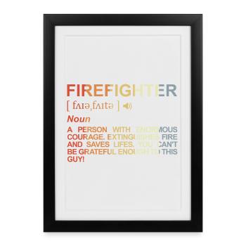 Firefighter Term - Framed poster (27 × 37 cm) - black - Front