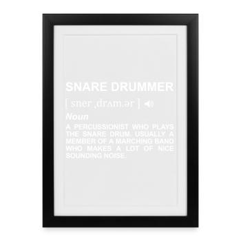Drummer Definition - Framed poster (27 × 37 cm) - black - Front