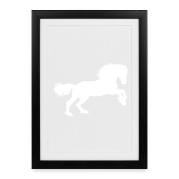 Puissance des chevaux - Affiche encadrée (27 × 37 cm) - noir - Devant