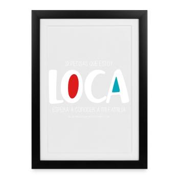 I'm crazy (dark) - Framed poster (27 × 37 cm) - black - Front
