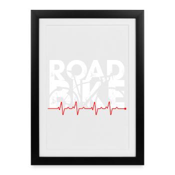 Vélo de route Heartbeat Sprint - Affiche encadrée (27 × 37 cm) - noir - Devant
