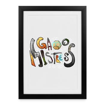 Maîtresse de jeu - Affiche encadrée (27 × 37 cm) - noir - Devant