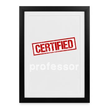 Professeur - Affiche encadrée (27 × 37 cm) - noir - Devant