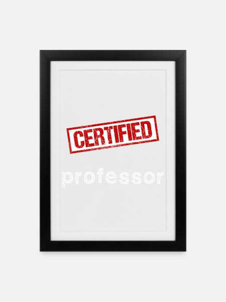 Professor - Framed poster (27 × 37 cm) - black