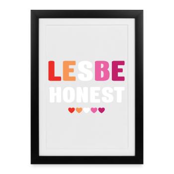 LGBTQ Pride Month - Lesbe Honest - Framed poster (27 × 37 cm) - black - Front