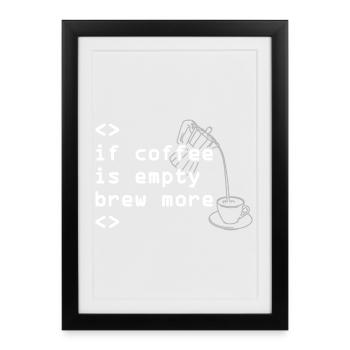 Code du café indiquant plus d’infusions - Affiche encadrée (27 × 37 cm) - noir - Devant