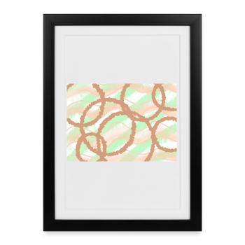 Brown Circles Background - Framed poster (27 × 37 cm) - black - Front