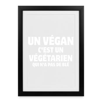 vegan, vegan, vegetarian, food - Framed poster (27 × 37 cm) - black - Front