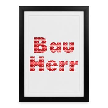 Brick wall builder - Framed poster (27 × 37 cm) - black - Front