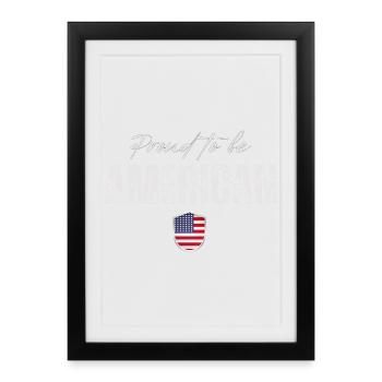 Stolzer Amerikaner, ich liebe Amerika - Gerahmtes Poster (27 × 37 cm) - Schwarz - Vorne