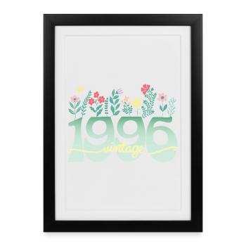 1996 Flowers 30 Years Birthday Women - Framed poster (27 × 37 cm) - black - Front