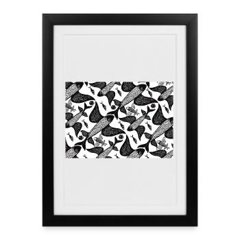 Labyrinth_der_Fische - Framed poster (27 × 37 cm) - black - Front