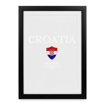 Kroatischer Patriot, geboren in Kroatien - Gerahmtes Poster (27 × 37 cm) - Schwarz - Vorne