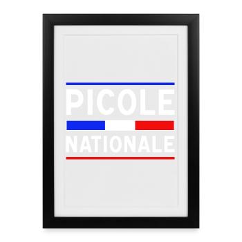 Picole Nationale nouveau design - Affiche encadrée (27 × 37 cm) - noir - Devant
