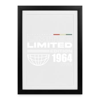 Born in 1964 Birthday 1964 - 61 Years Retro - Framed poster (27 × 37 cm) - black - Front