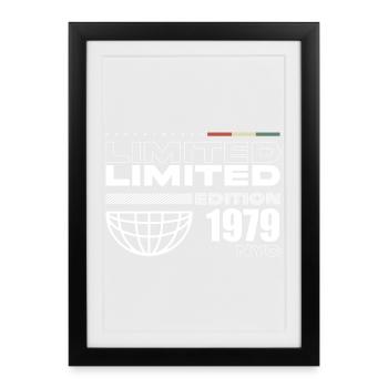 1979 Birthday Gift - Vintage 1979, 46th Birth - Framed poster (27 × 37 cm) - black - Front