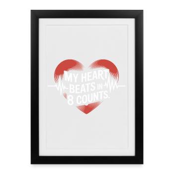 Synchronschwimmen Kunstschwimmen Wassersport - Gerahmtes Poster (27 × 37 cm) - Schwarz - Vorne