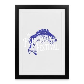 Festival du Pêcheur - Affiche encadrée (27 × 37 cm) - noir - Devant
