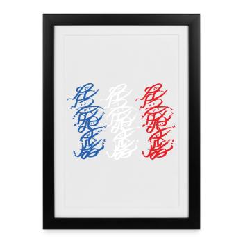 Strasbourg Wildstyle T-Shirt - Affiche encadrée (27 × 37 cm) - noir - Devant